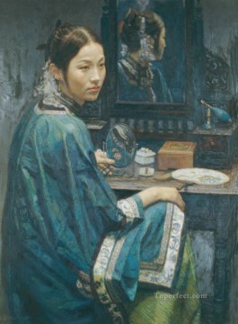Enfoque Chino Chen Yifei Chica Pinturas al óleo